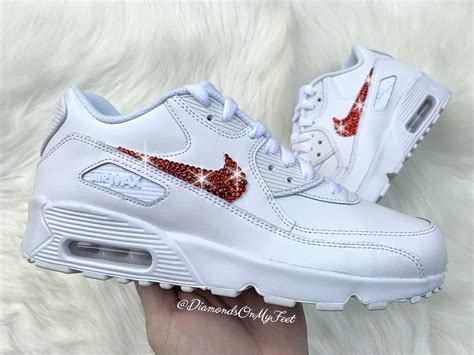 White Swarovski Nike Air Max 90 